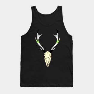 Agender Pride Deer Skull Tank Top